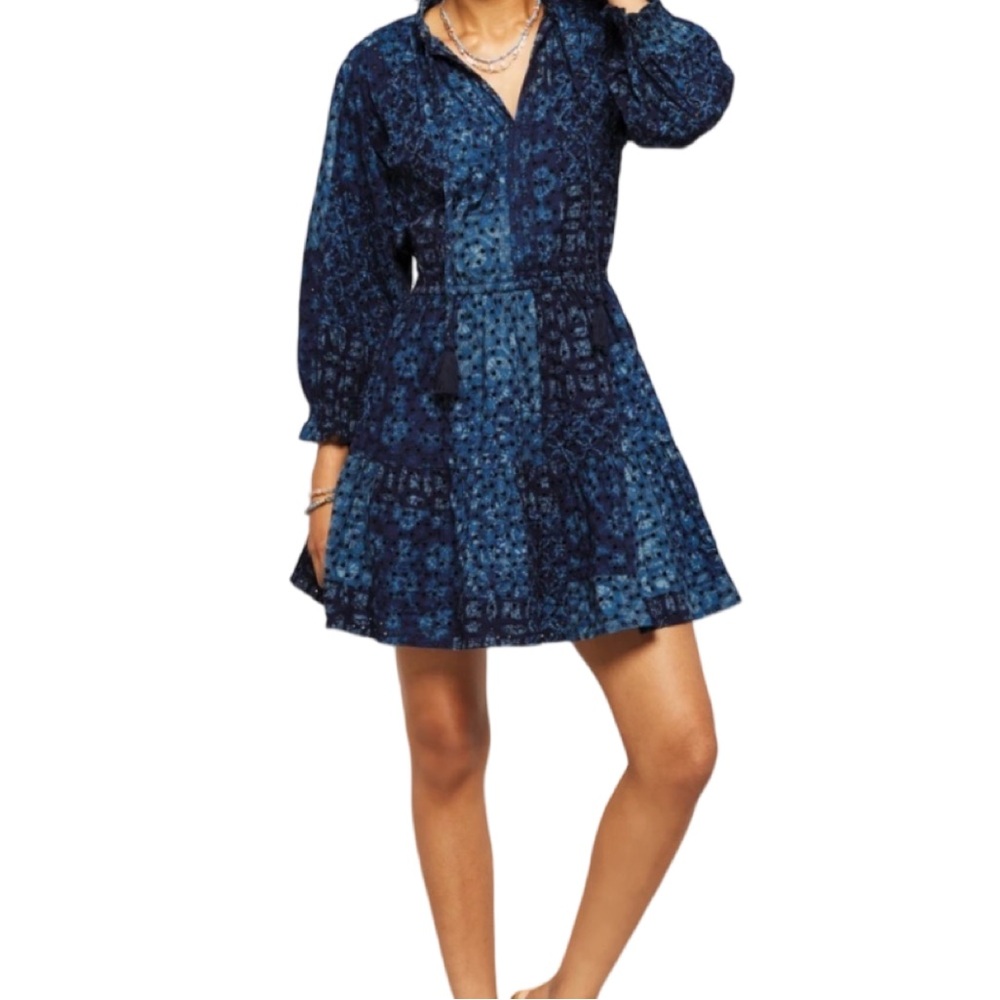 Lauren Ralph Lauren Blue Patterned Dress